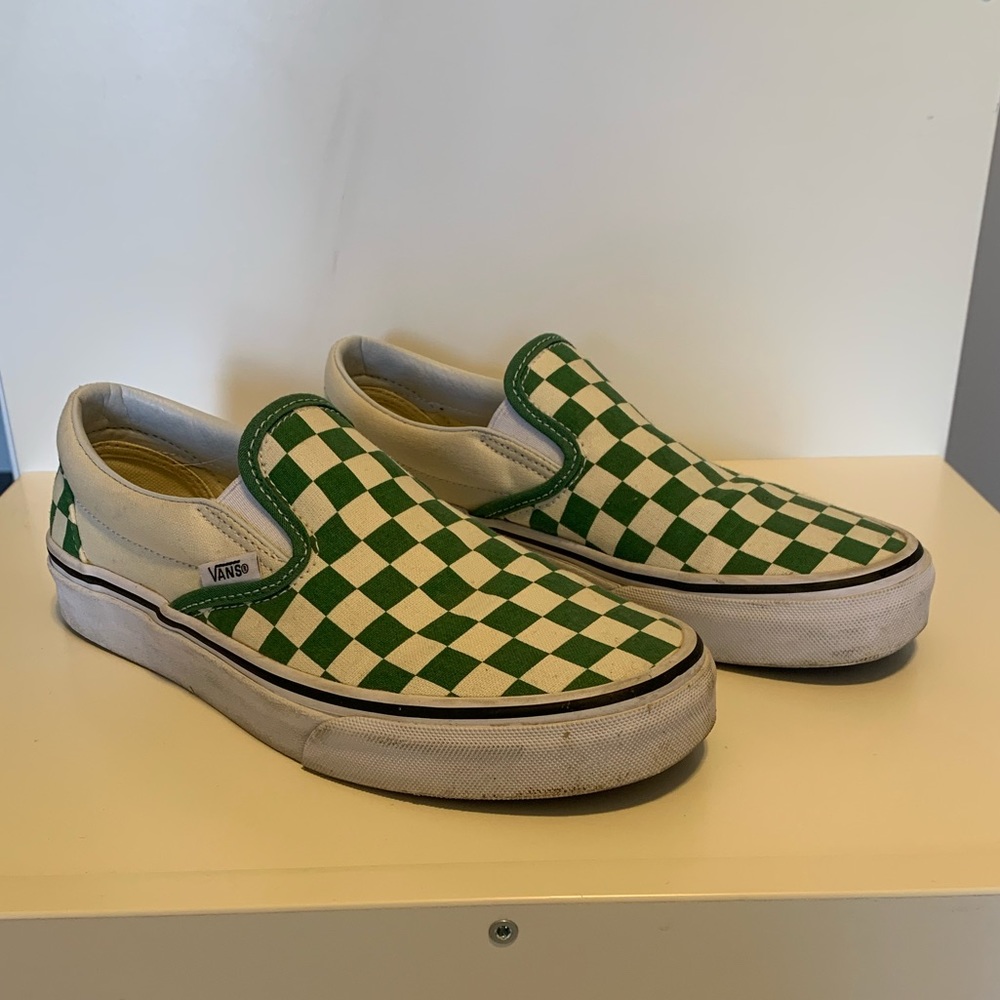 Checkered Vans Slip-On Shoes